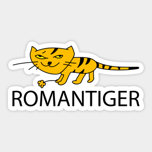 Funny tiger as a romantic Sticker